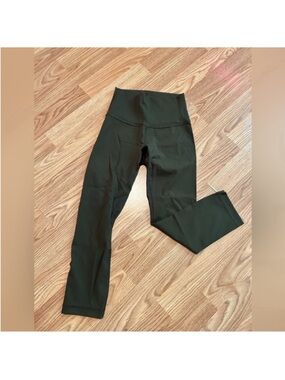 Olive Green Lulu lemon wunder under capri leggings